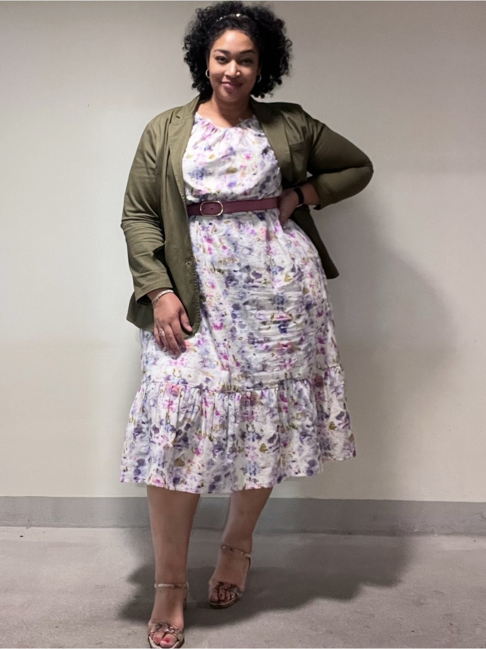 Flora Obscura X J.Crew back cutout dress in kaleidoscope floral